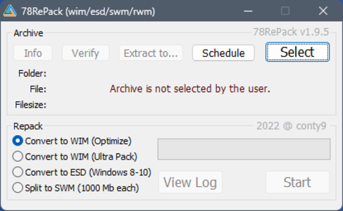 78RePack 1.9.5 New (WimLib 1.14.4) Portable by conty9